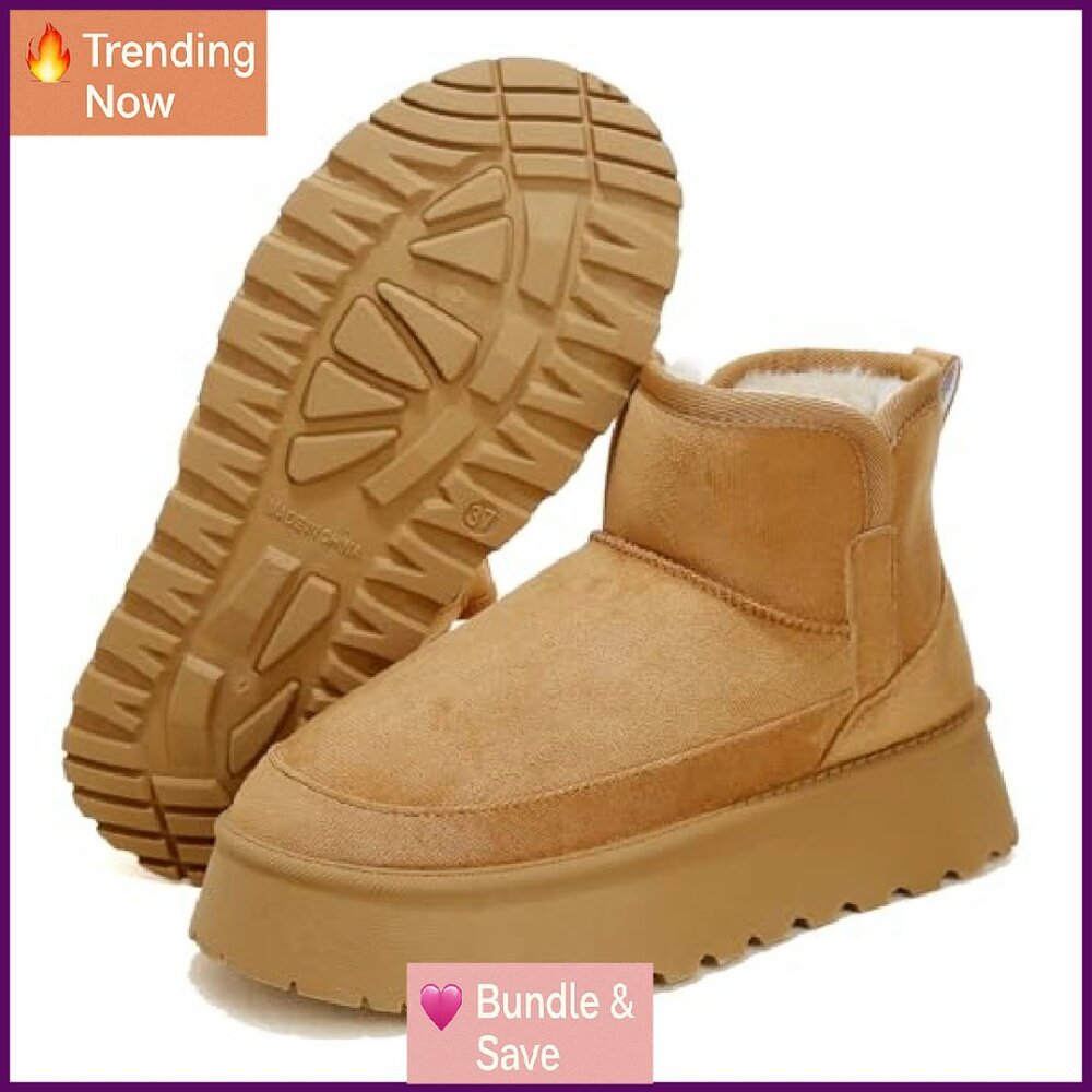 Platform Ankle Boots with Memory Foam, Waterproof… - image 2